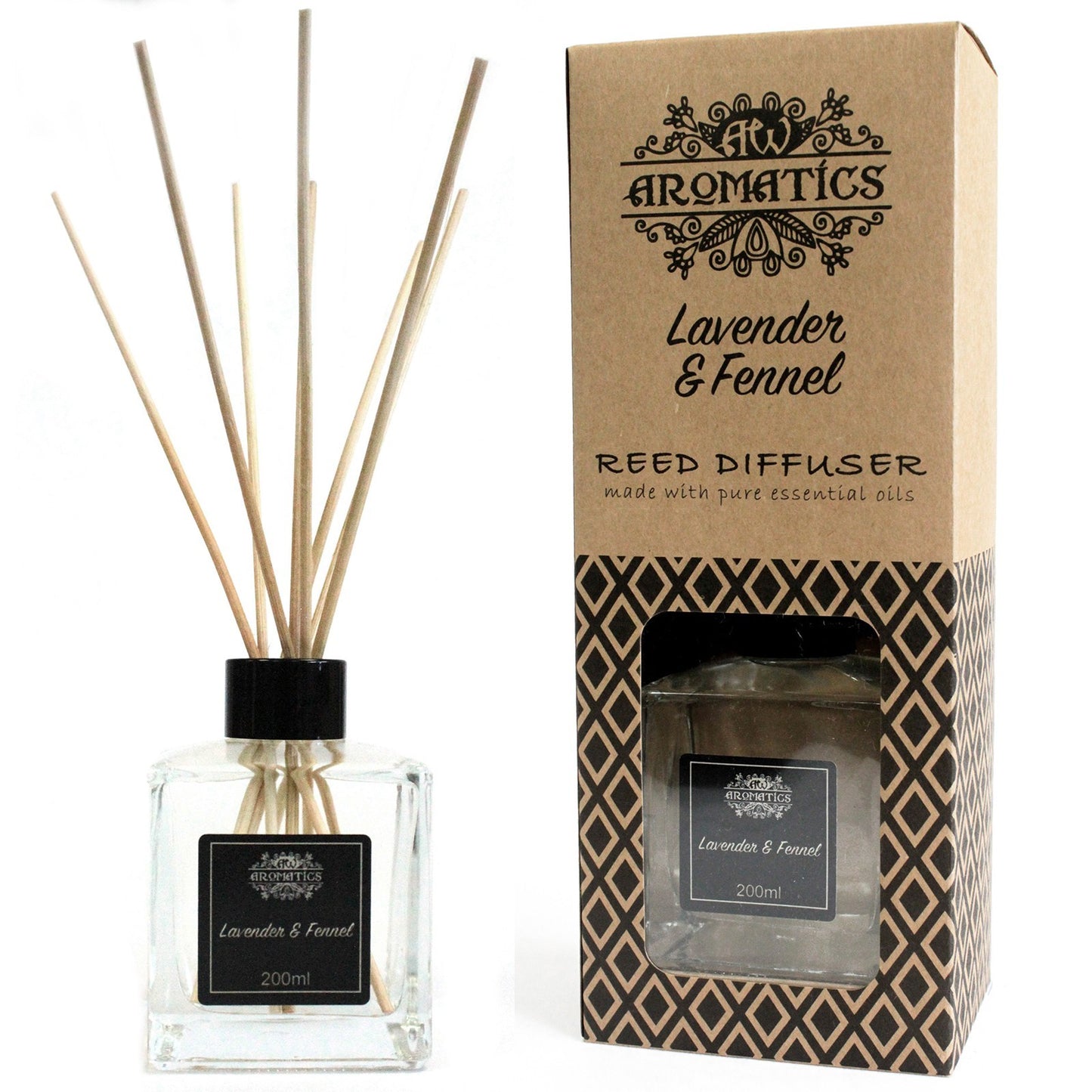 200ml Lavender & Fennel Premium Essential Oil Reed Diffuser