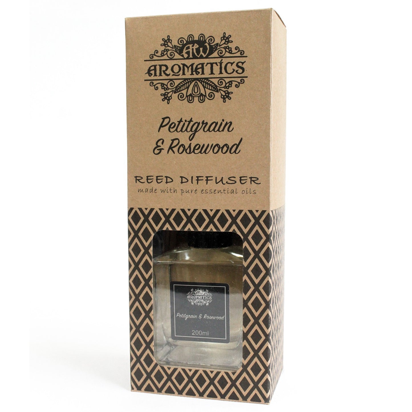 200ml Petitgrain & Rosewood Premium Essential Oil Reed Diffuser