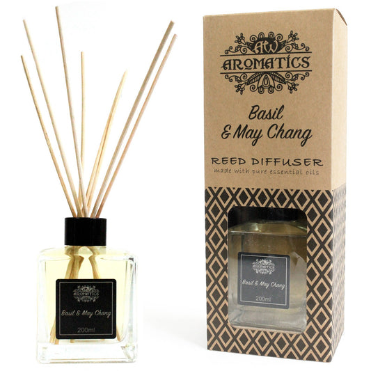 200ml Basil & Maychang Premium Essential Oil Reed Diffuser