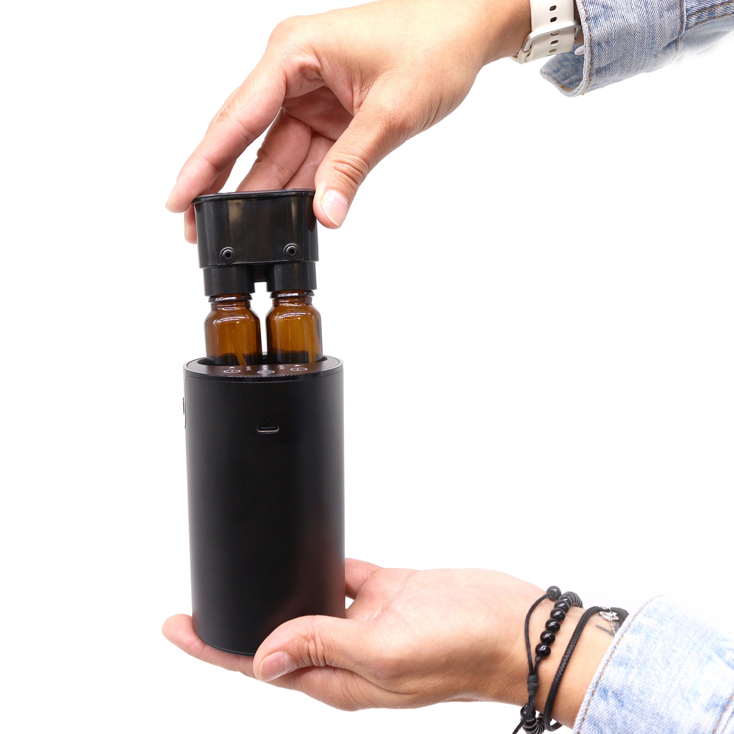 Double (switchable) Premium Essential Oil Waterless Nebulizer- USB to C